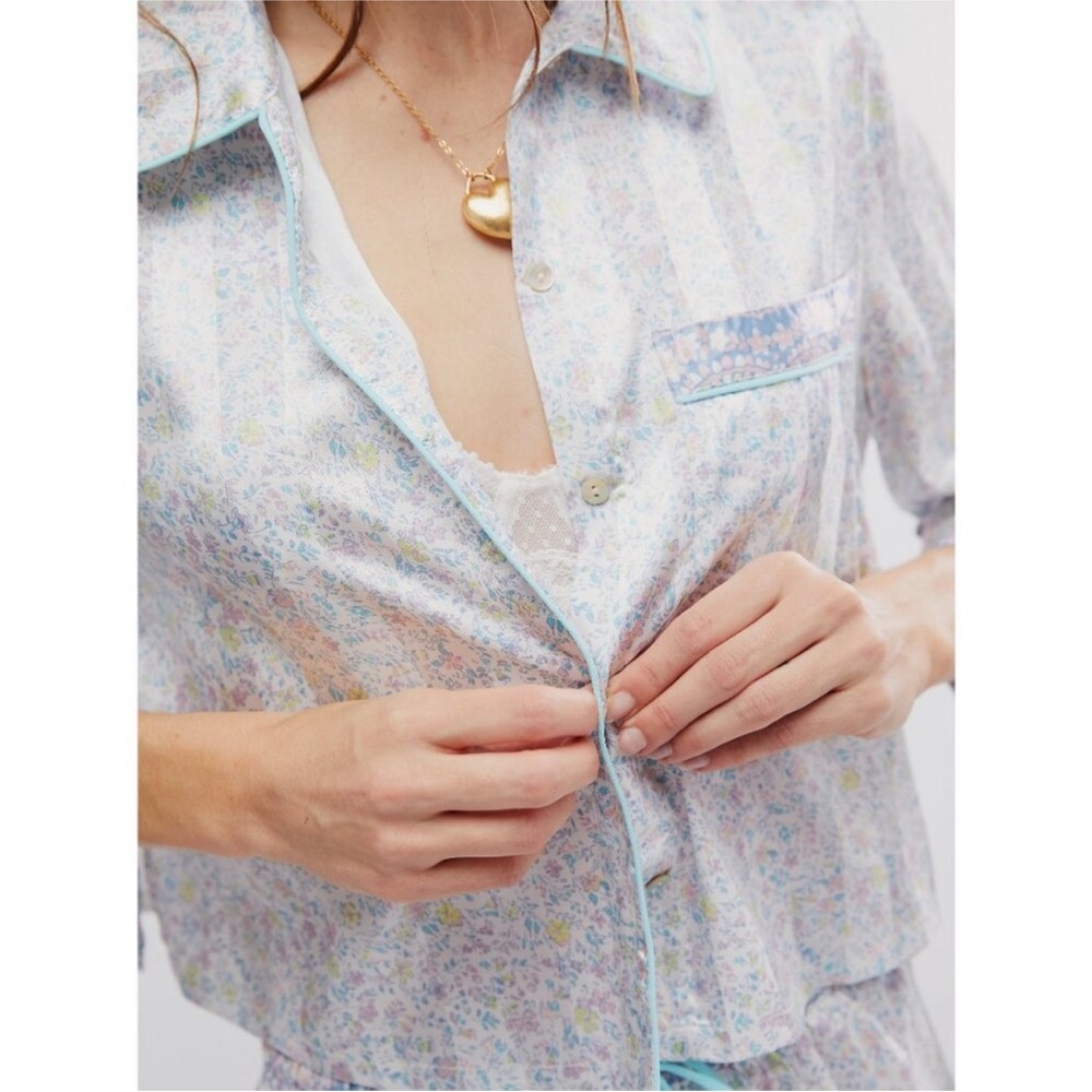 NWT Free People Floral Button-Up Pajama set XL - Picture 5 of 9